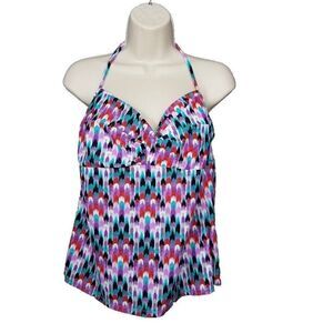 Catalina Tankini Size XL (16-18) Sweetheart V Neck Swimming Suit Top Adjustable